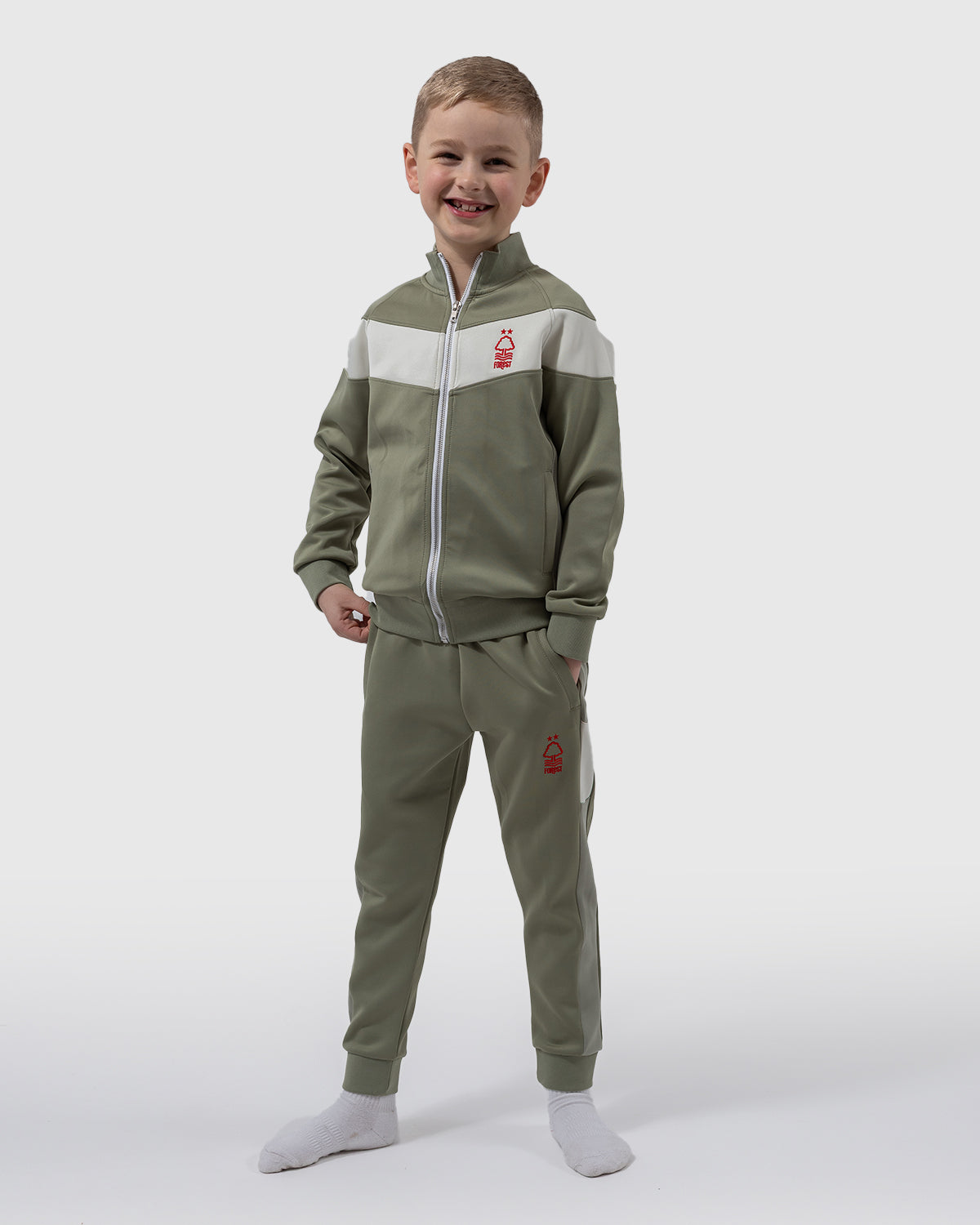 NFFC Junior Khaki Essential Crest Tracksuit