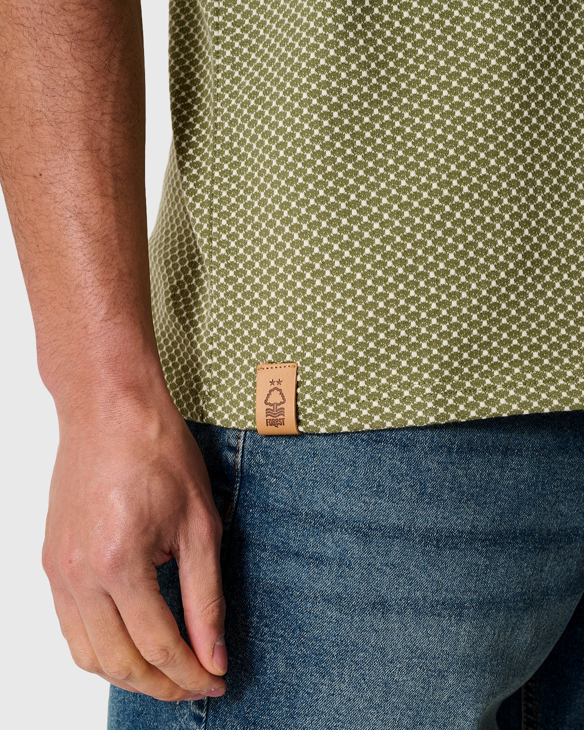 NFFC Khaki Classic Jacquard Polo