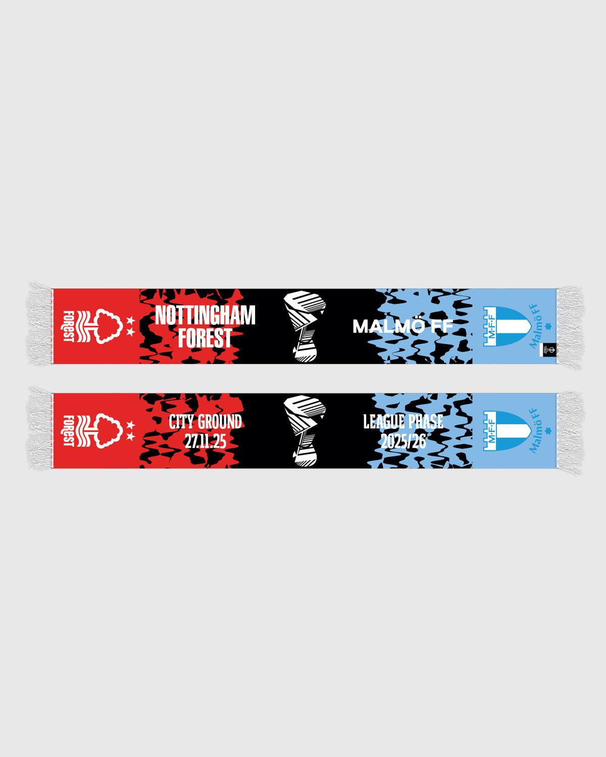 NFFC UEL 25/26 Nottingham Forest vs Malmö FF Scarf