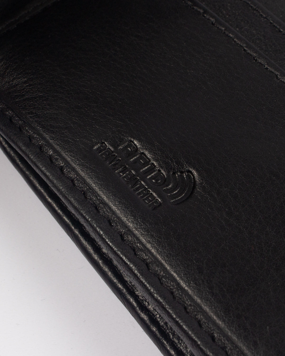 NFFC Black Leather Popper Wallet