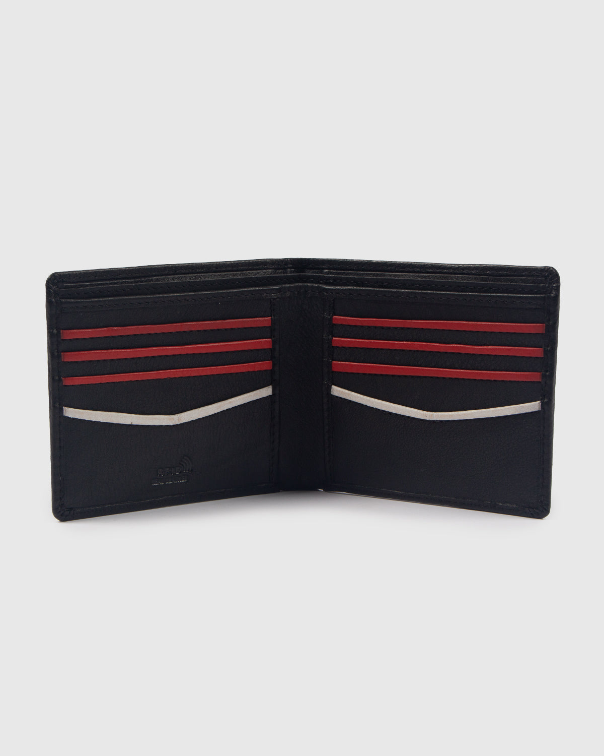 NFFC Black Leather Stitch Wallet