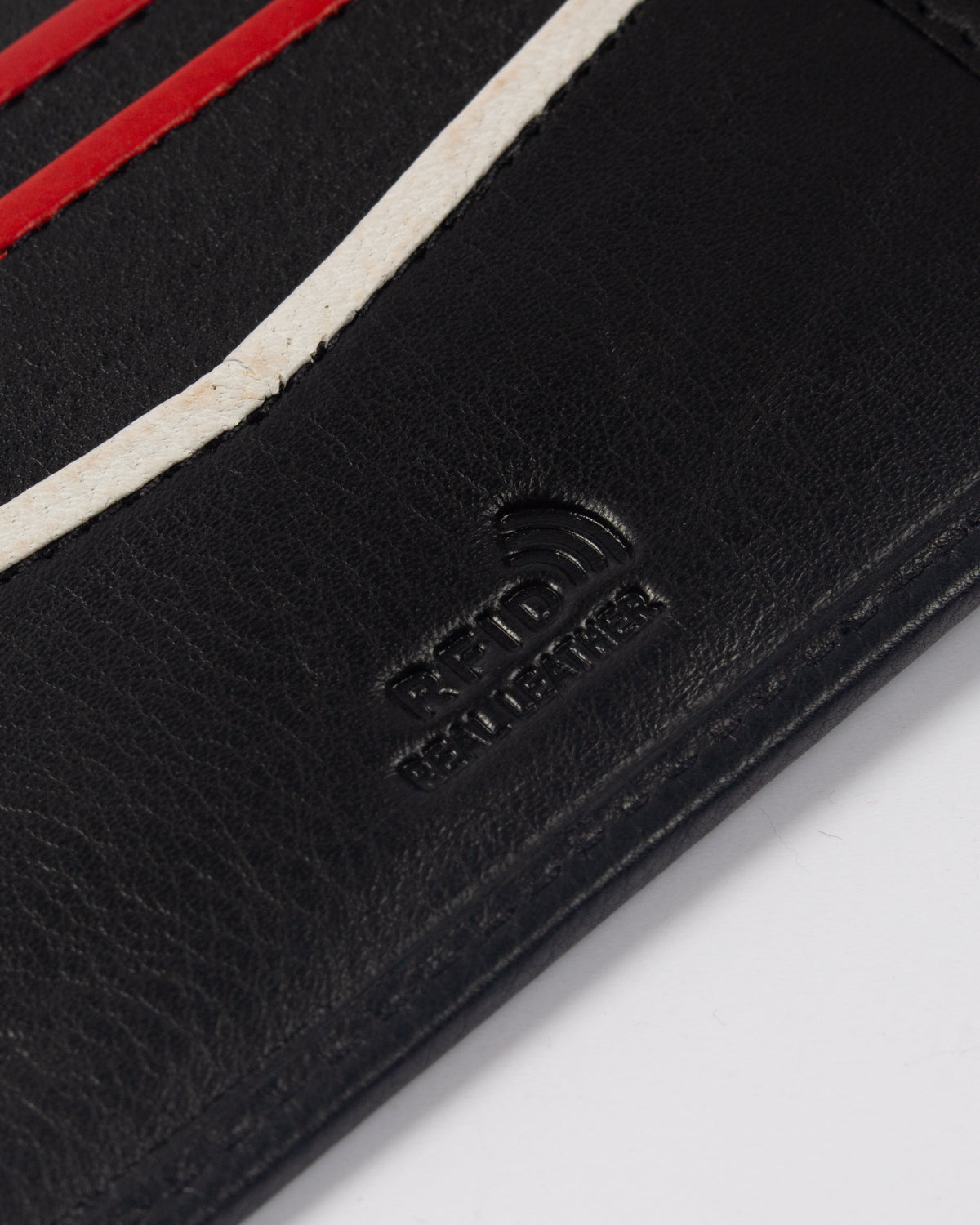 NFFC Black Leather Stitch Wallet