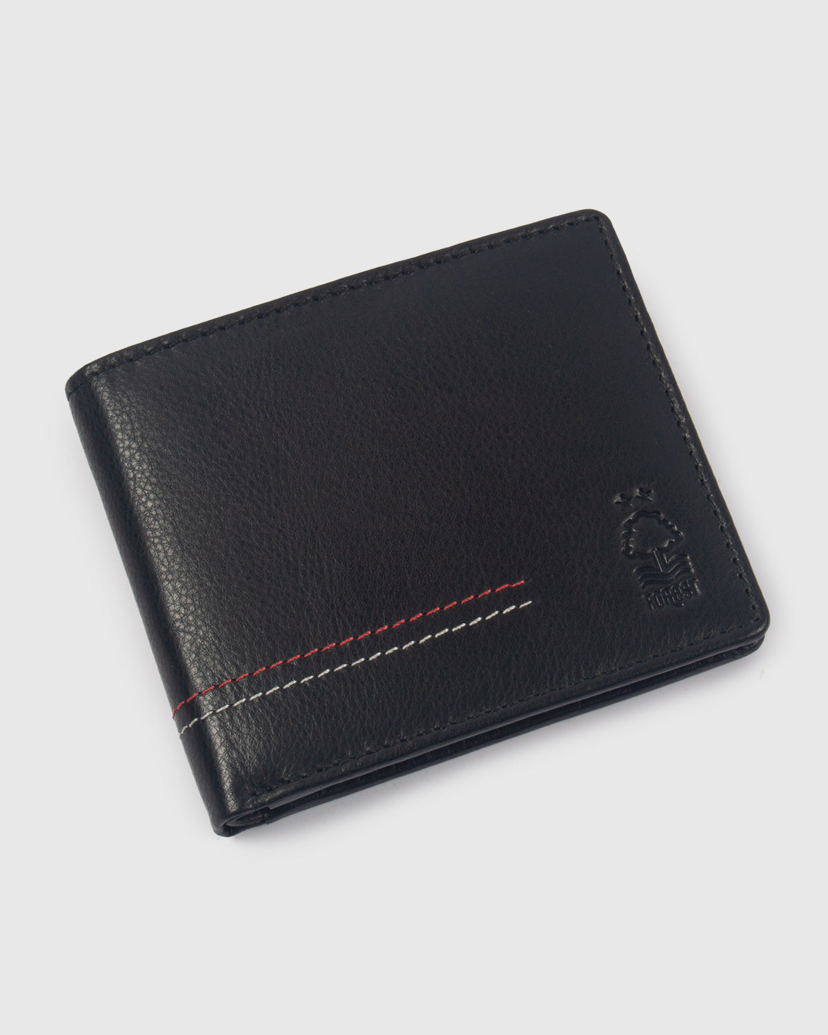 NFFC Black Leather Stitch Wallet