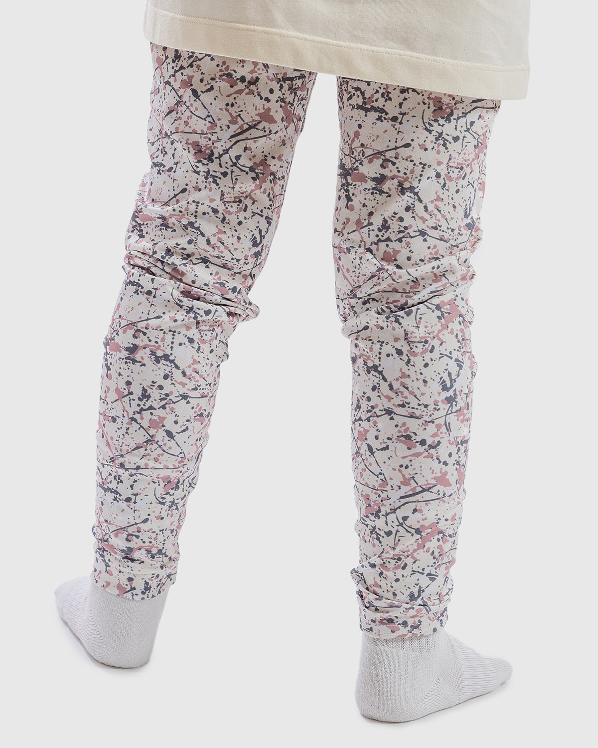 NFFC Junior Cream Splatter Print Leggings