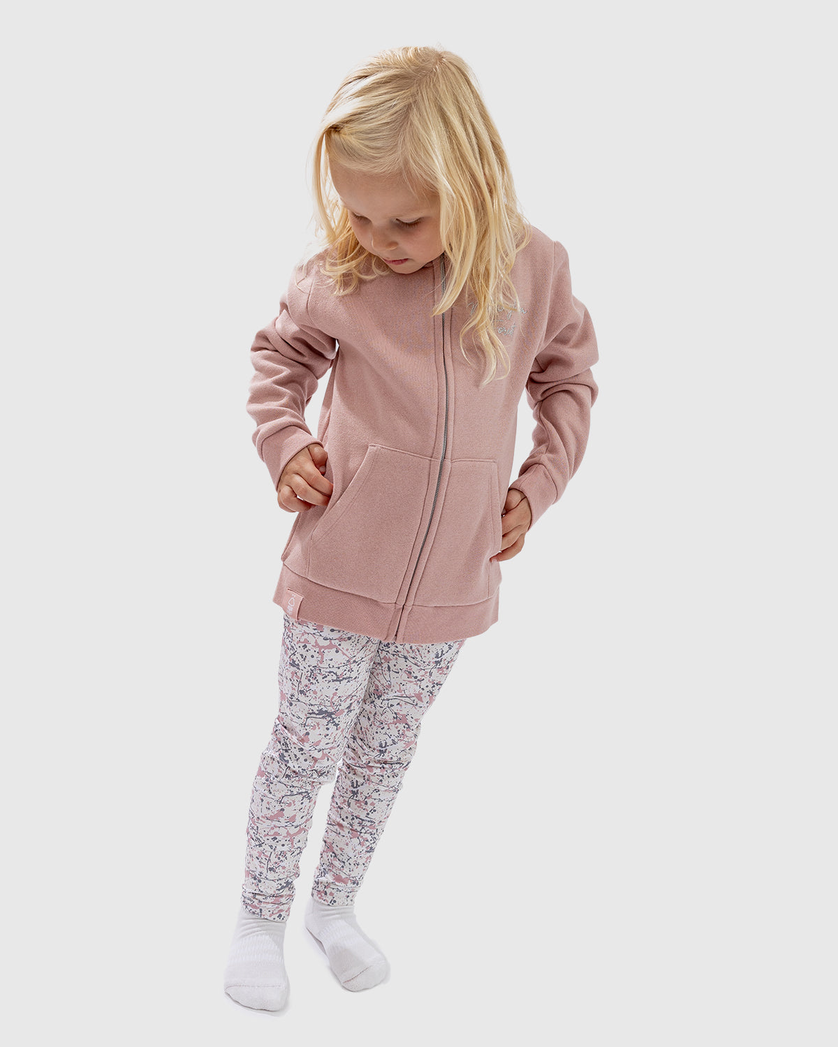 NFFC Junior Pink Lurex Full Zip Hoodie