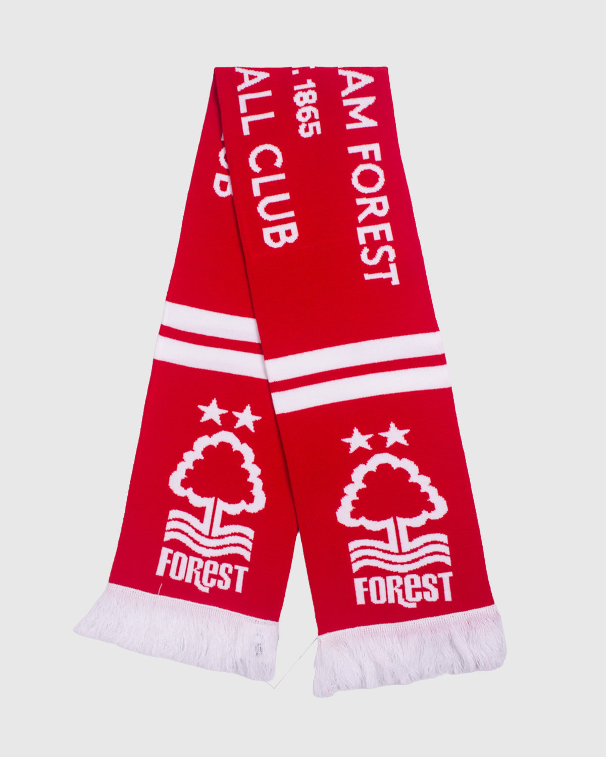 NFFC Red Oval Text Jacquard Scarf