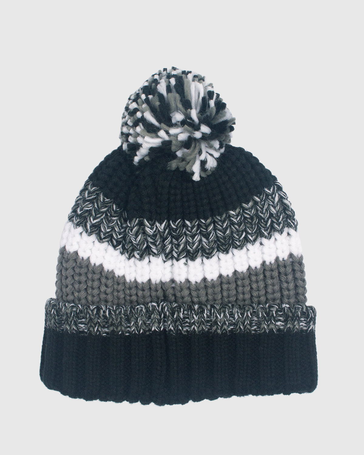 NFFC Black Chunky Bobble Hat
