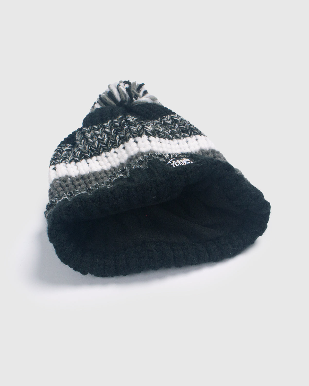 NFFC Black Chunky Bobble Hat