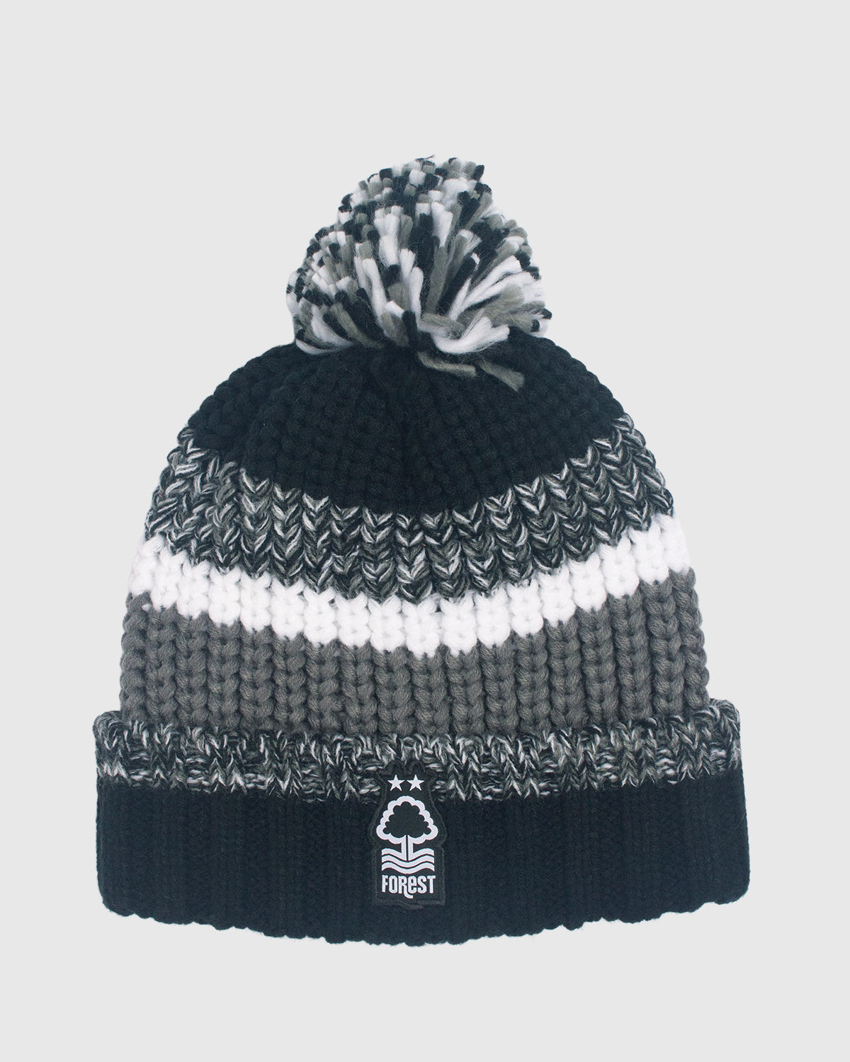 NFFC Black Chunky Bobble Hat