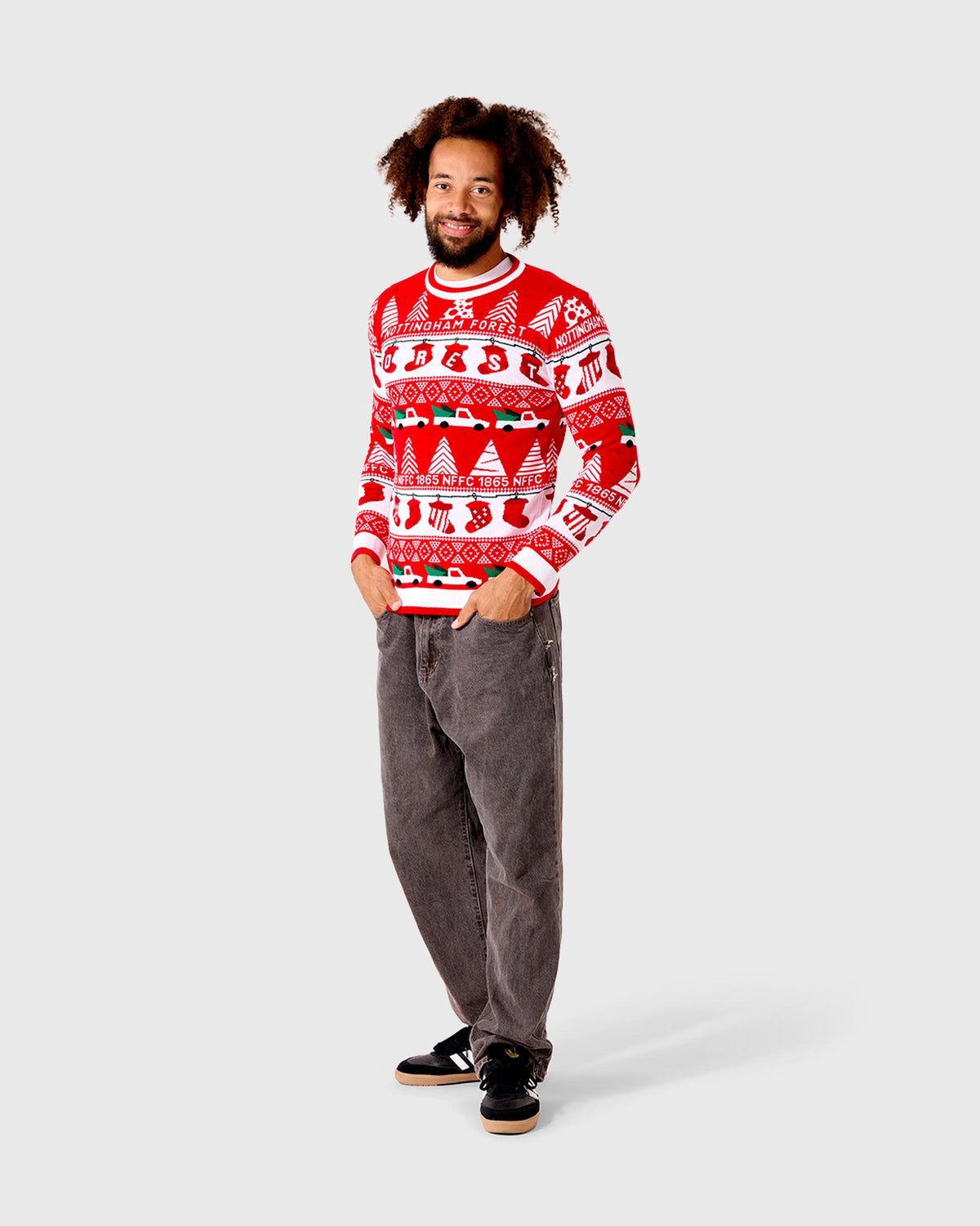 NFFC Red Stockings Christmas Jumper