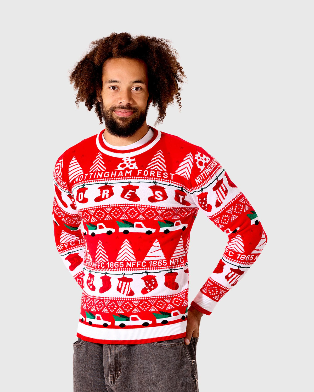 NFFC Red Stockings Christmas Jumper