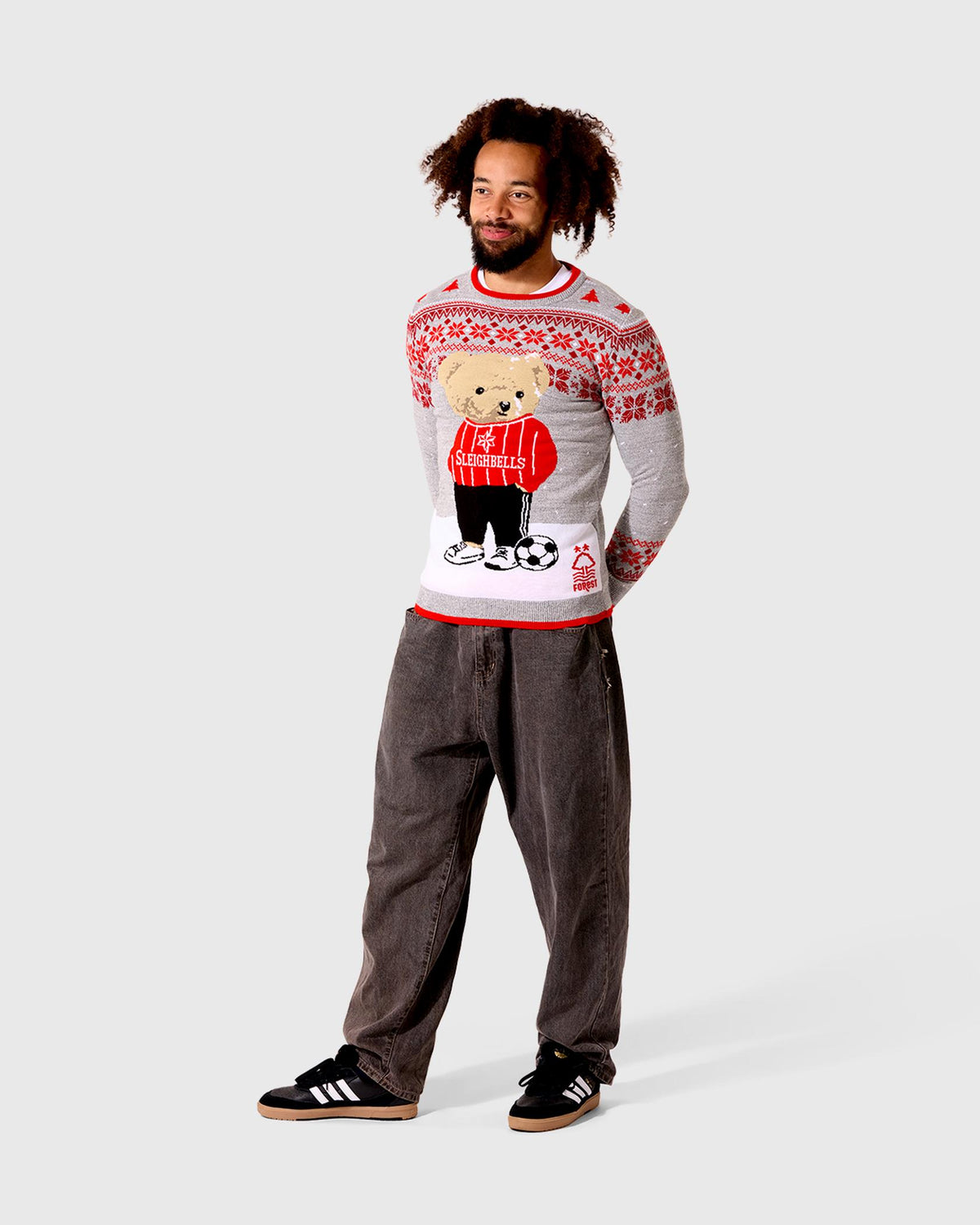 NFFC Grey Teddy Christmas Jumper