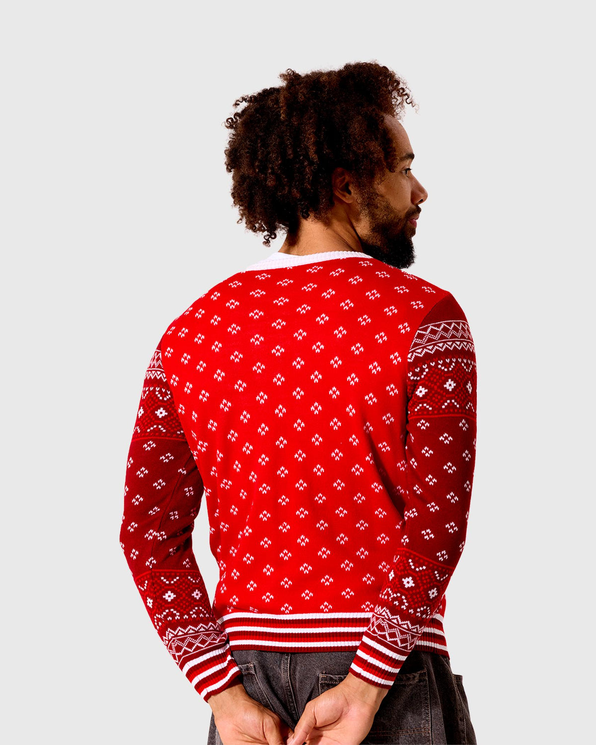 NFFC Red Festive Crest Light Up Christmas Jumper
