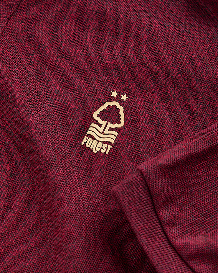 NFFC Dark Red Twist Pique Polo