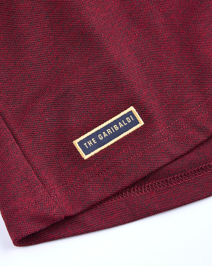NFFC Dark Red Twist Pique Polo