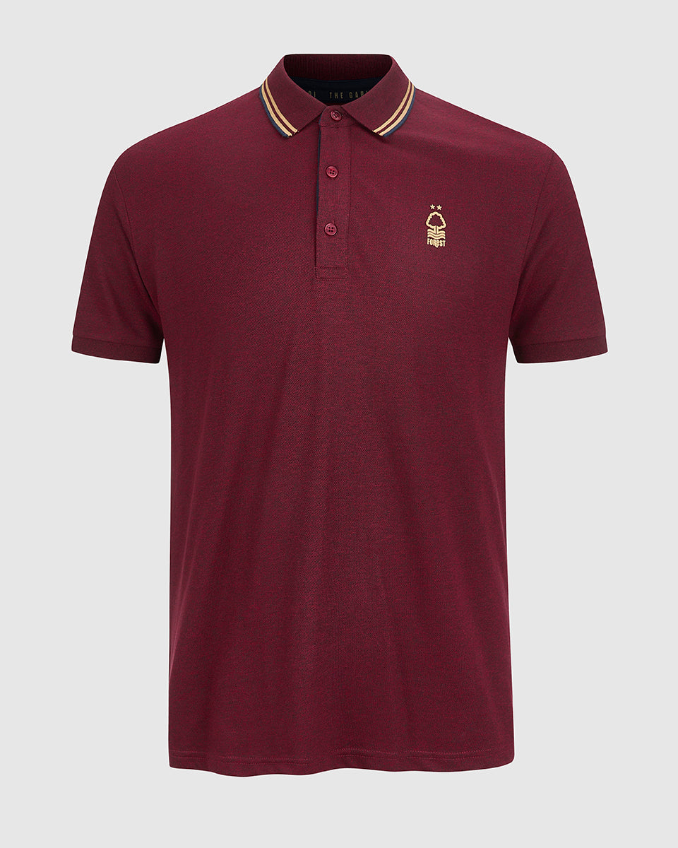 NFFC Dark Red Twist Pique Polo