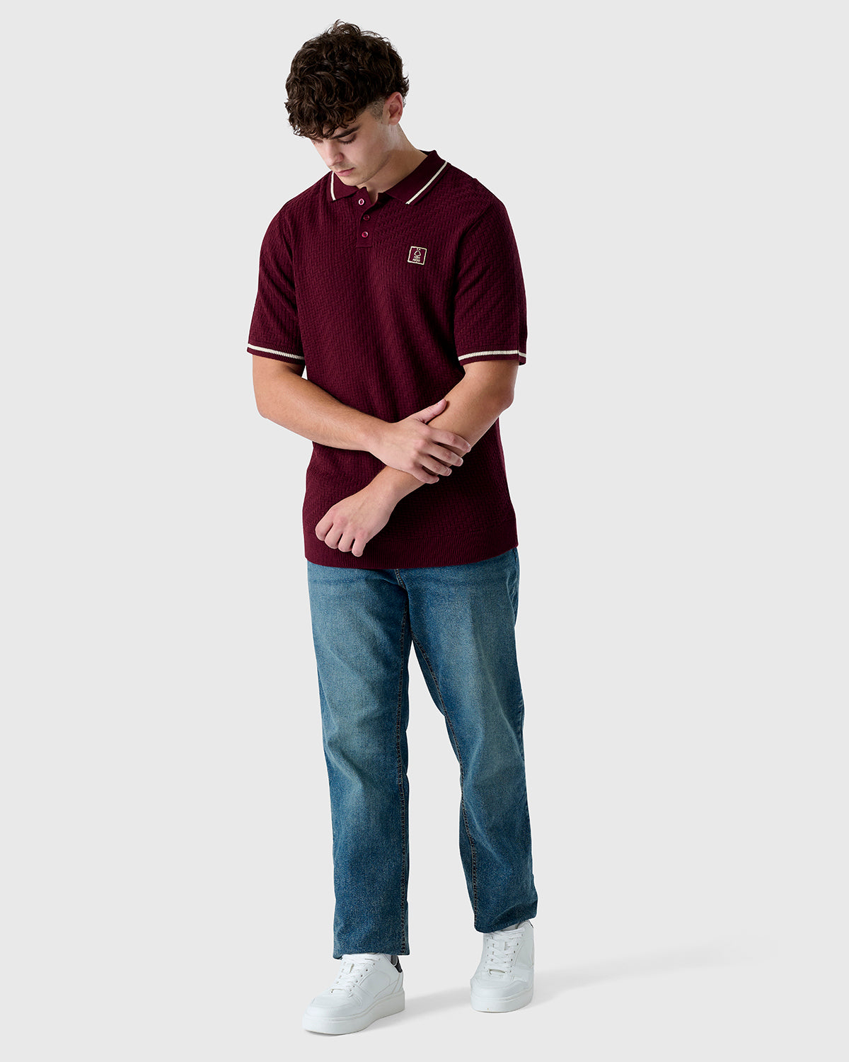 NFFC Burgundy Knit Polo