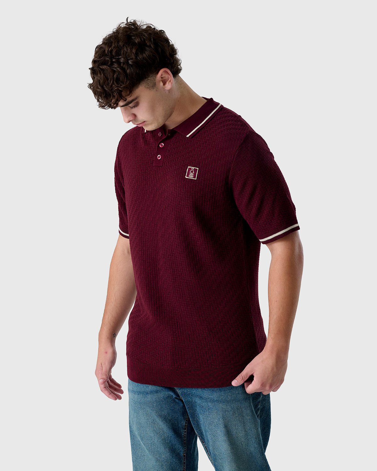 NFFC Burgundy Knit Polo