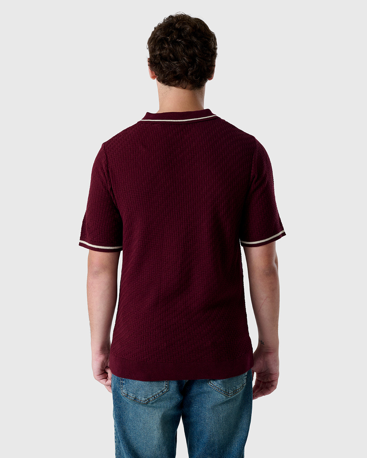 NFFC Burgundy Knit Polo