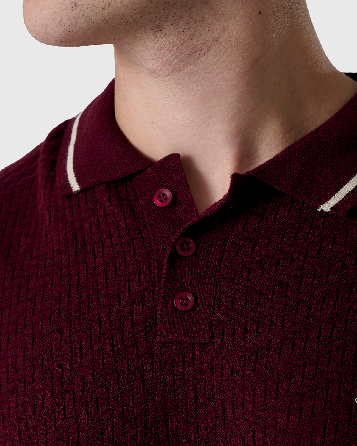NFFC Burgundy Knit Polo