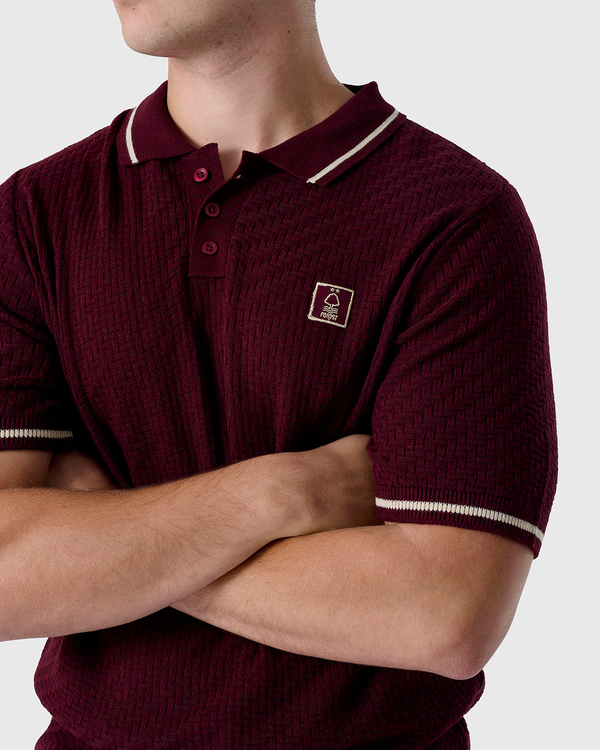 NFFC Burgundy Knit Polo
