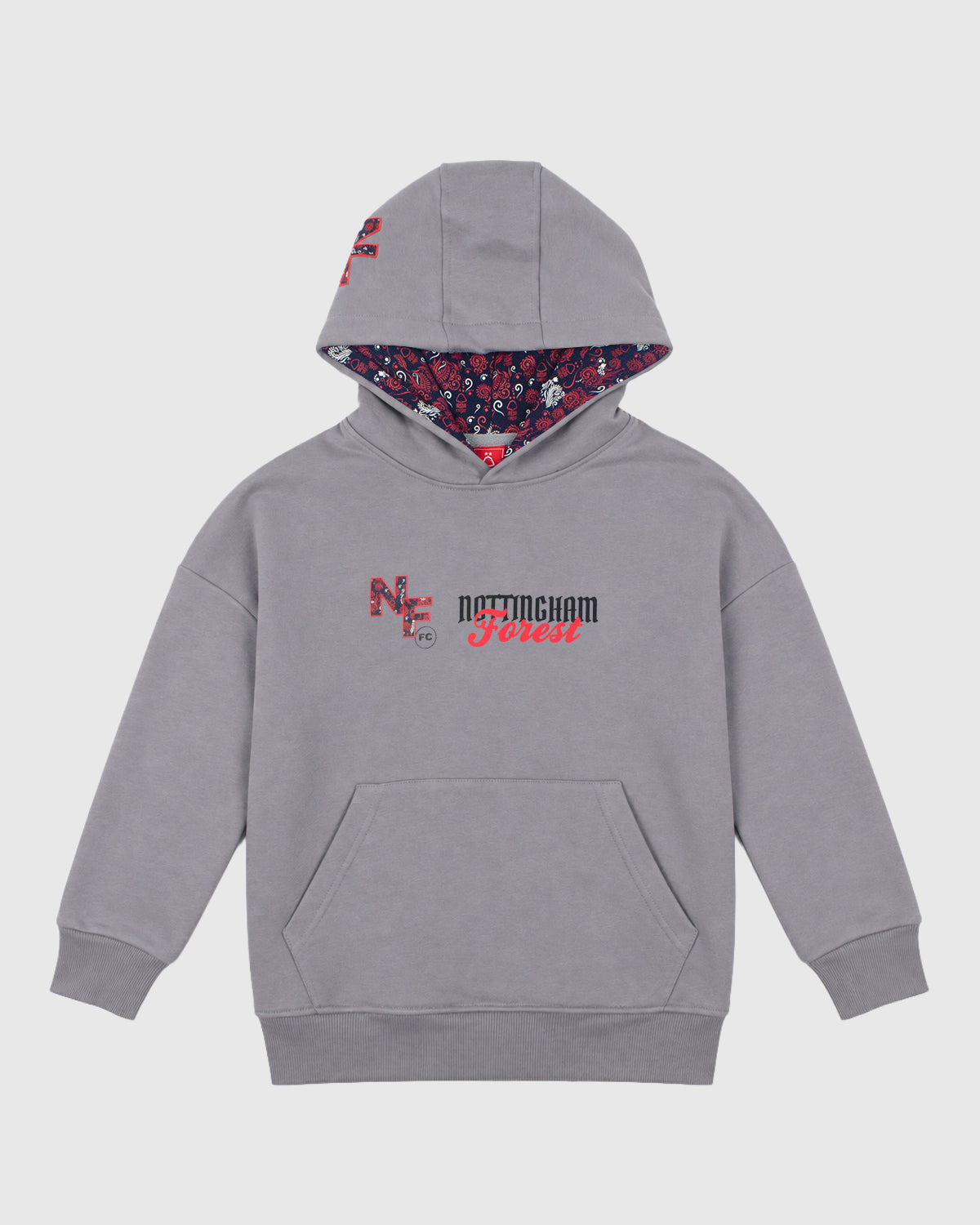 NFFC Junior Grey Paisley Print Hoodie