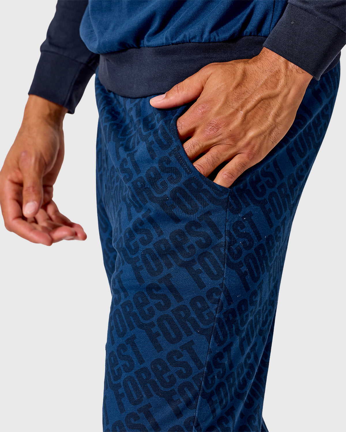 NFFC Navy Repeat Print Pyjama Set