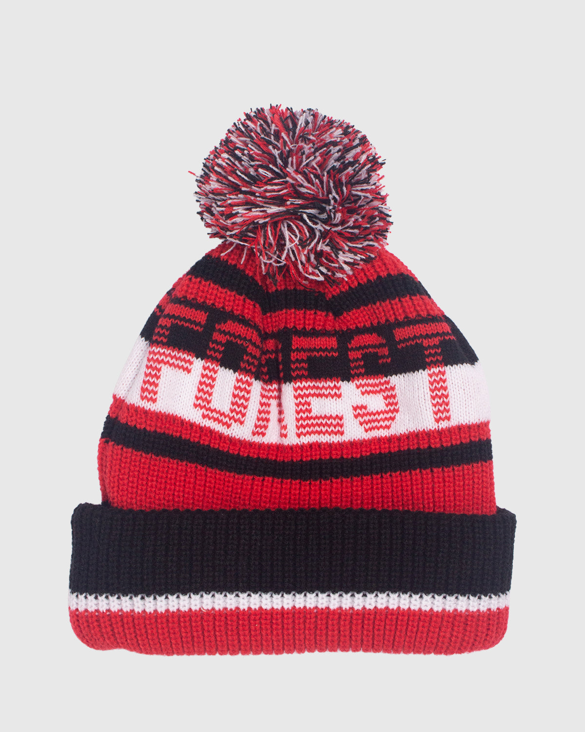 NFFC Red Forest Text Bobble Hat