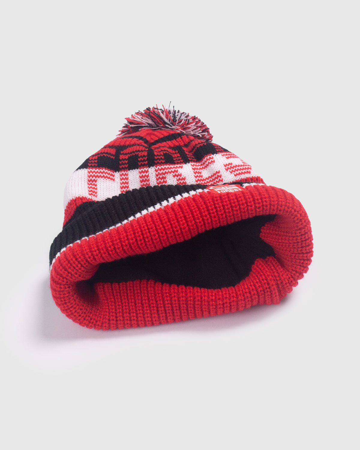 NFFC Red Forest Text Bobble Hat