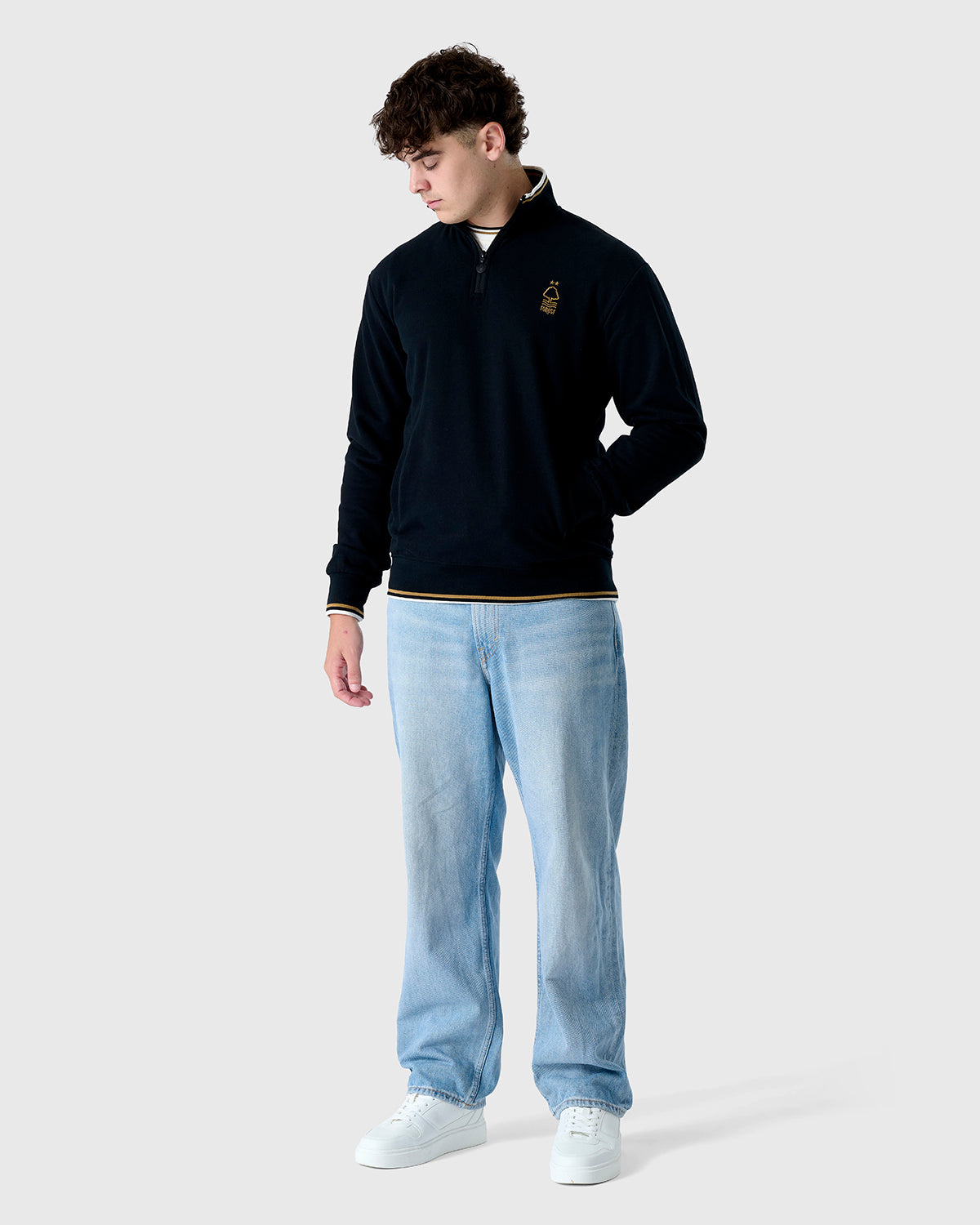 NFFC Black Trent Style 1/4 Zip Top