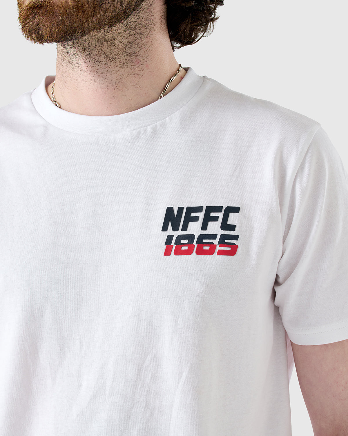 NFFC White Sports Casual 1865 Print T-Shirts