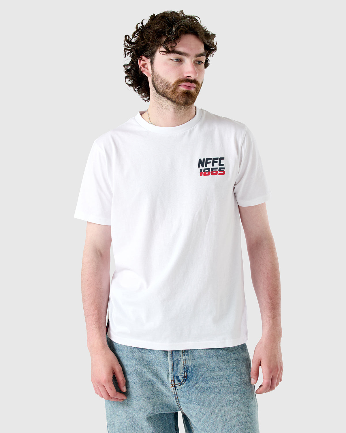NFFC White Sports Casual 1865 Print T-Shirts
