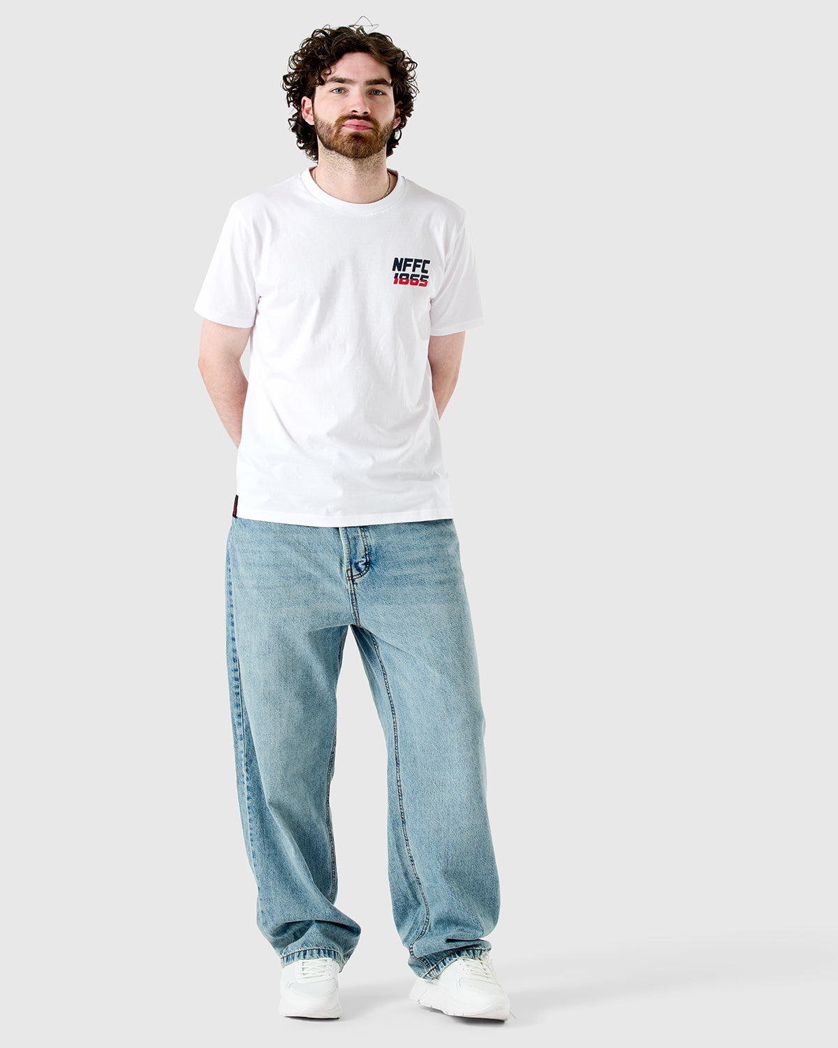 NFFC White Sports Casual 1865 Print T-Shirts