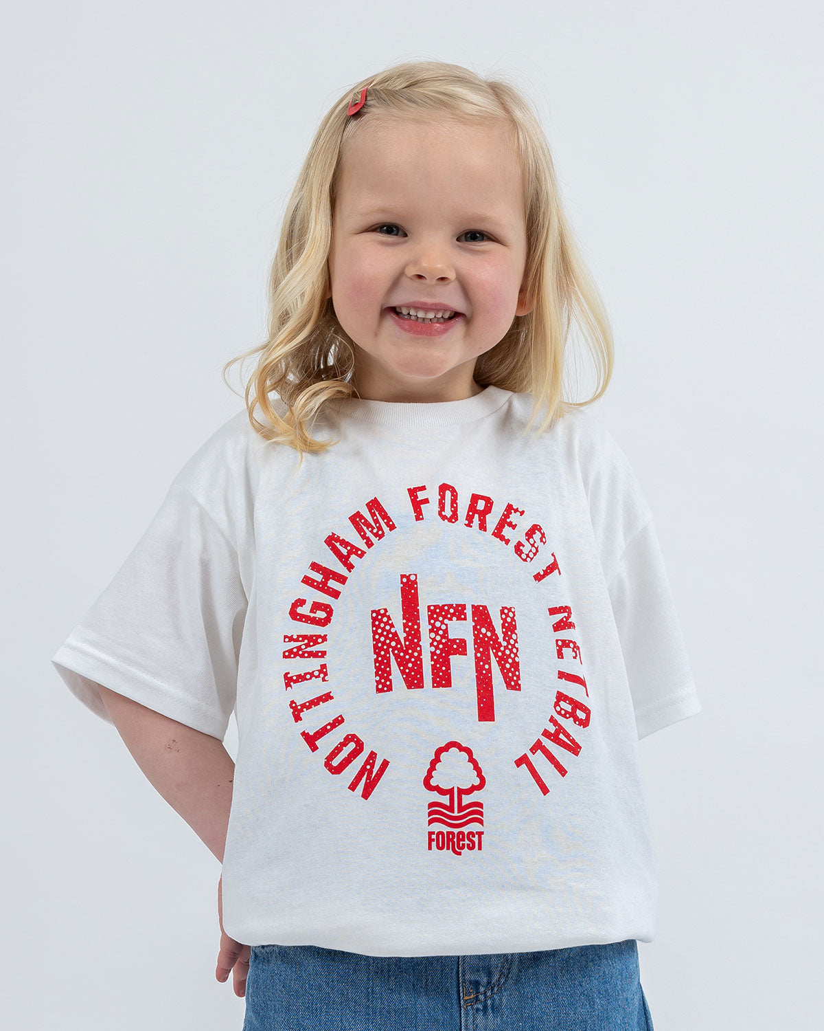 NFN Junior White Circle Print T-Shirt
