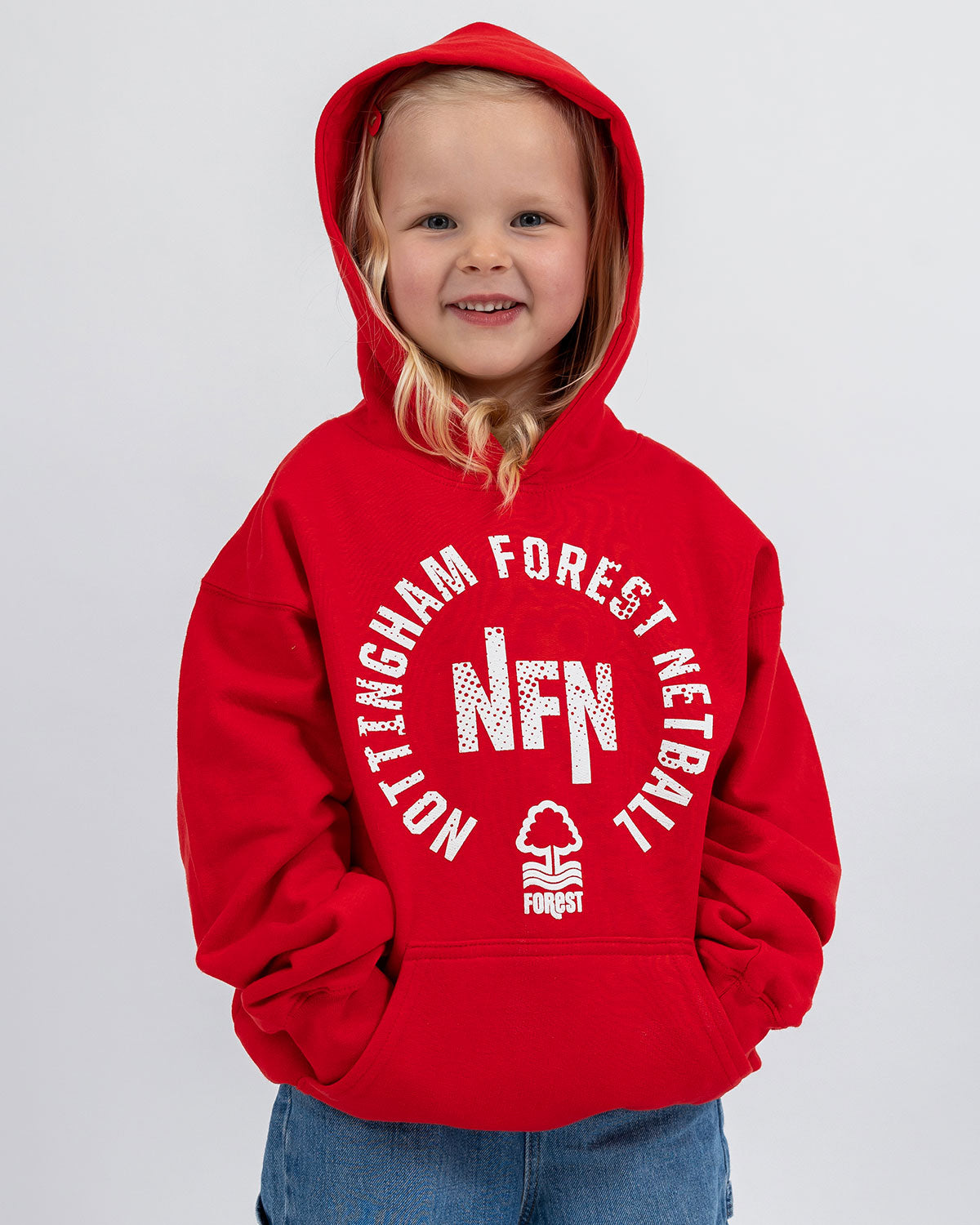 NFN Junior Red Circle Print Hoodie