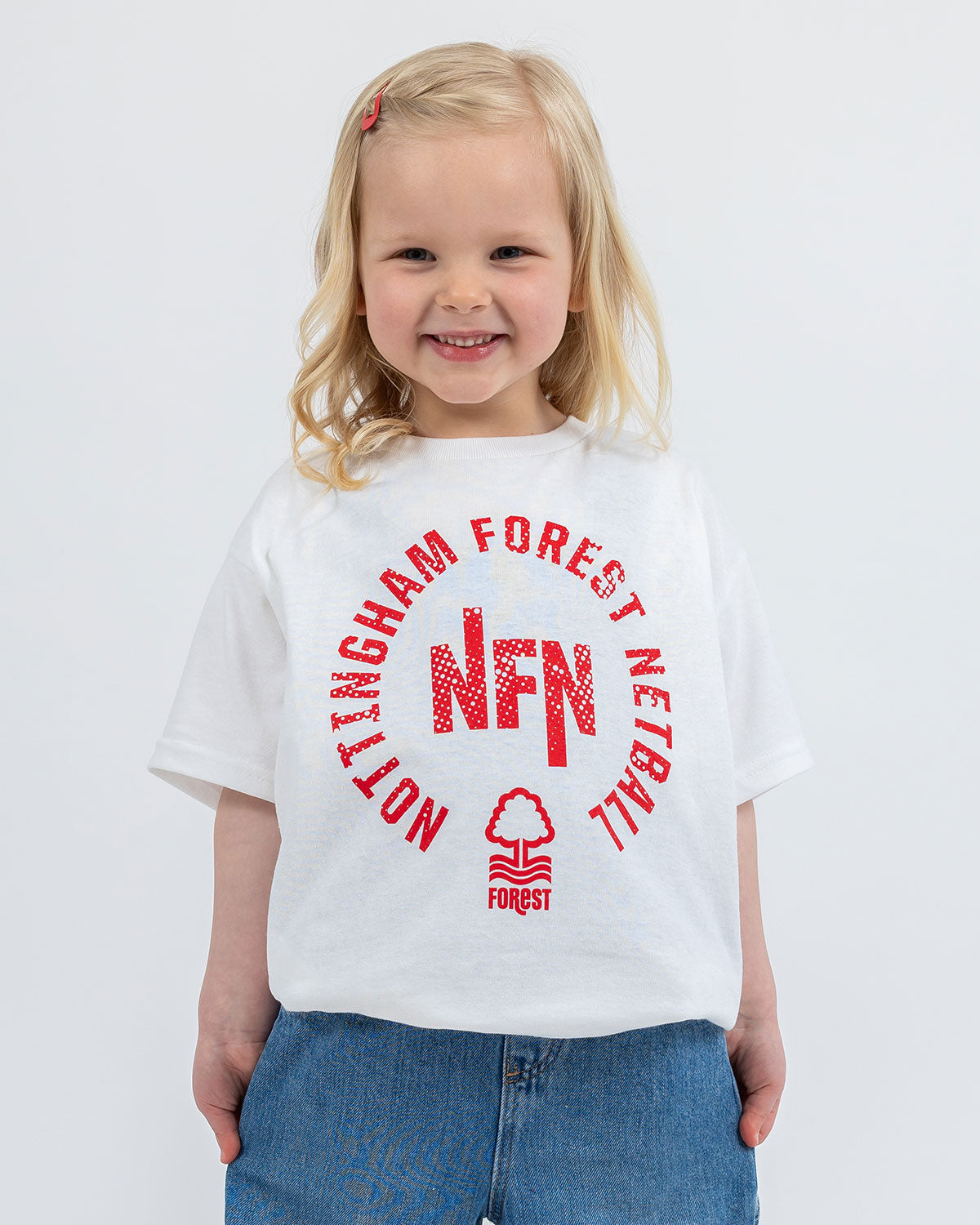 NFN Junior White Circle Print T-Shirt