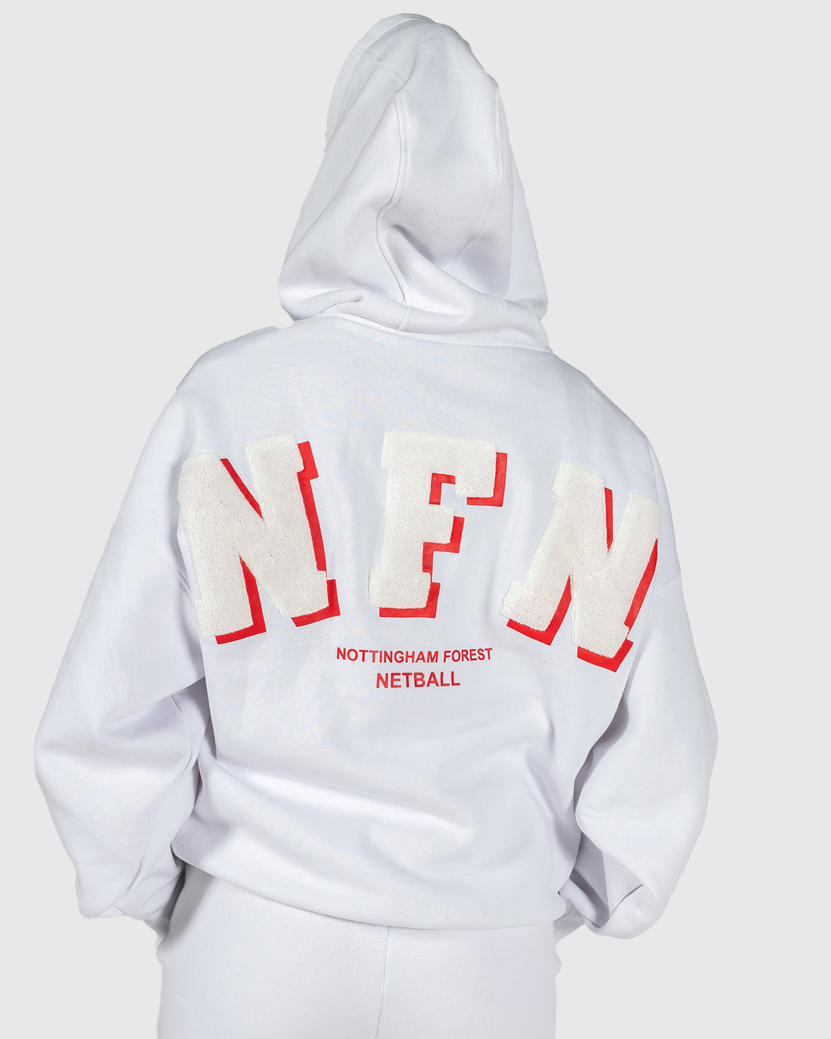 NFN Women's White Relaxed Fit Hoodie