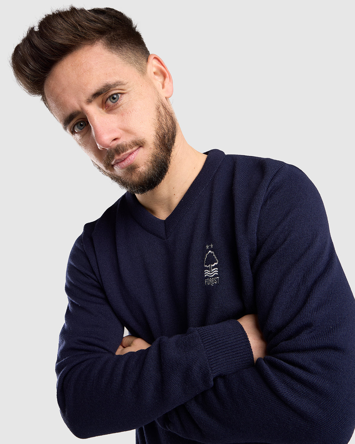 NFFC Navy Essential Knit V Neck