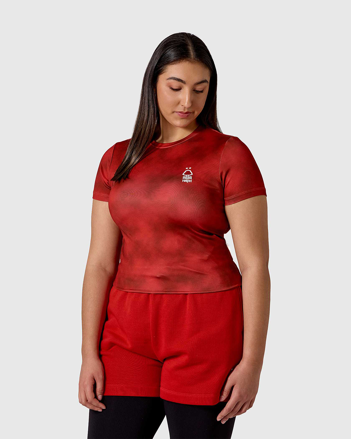 NFFC Women's Mist All Over Print Red T-Shirt
