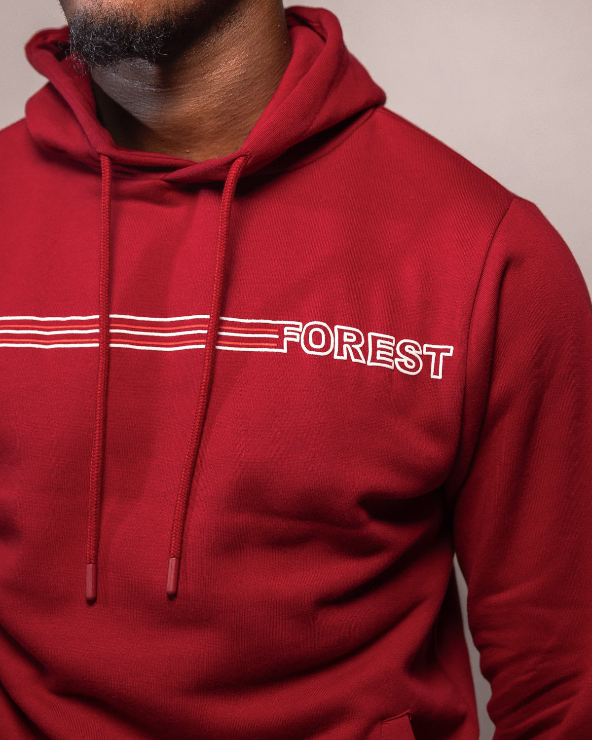 NFFC Stripe Collection Red Hoodie