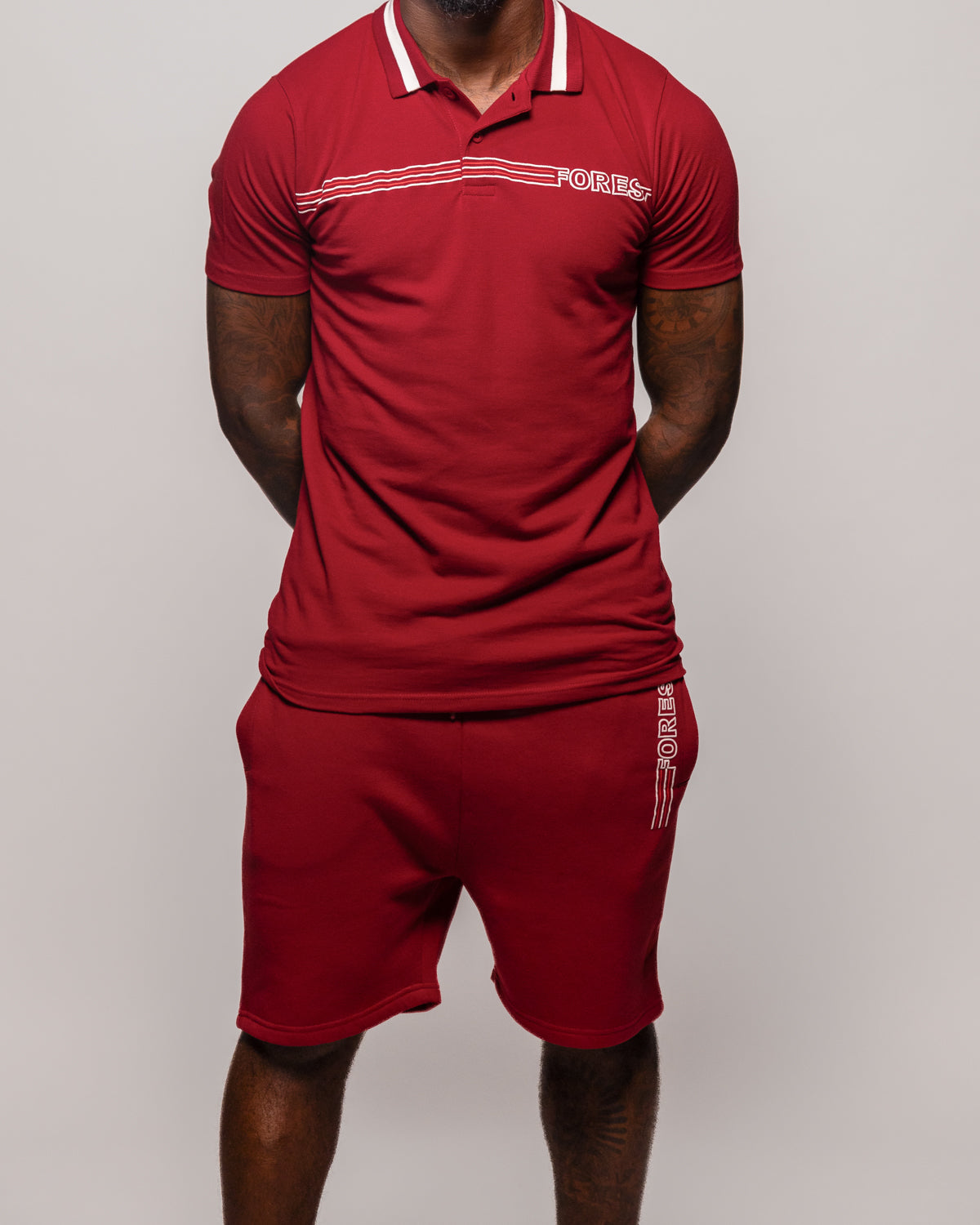 NFFC Stripe Collection Red Shorts
