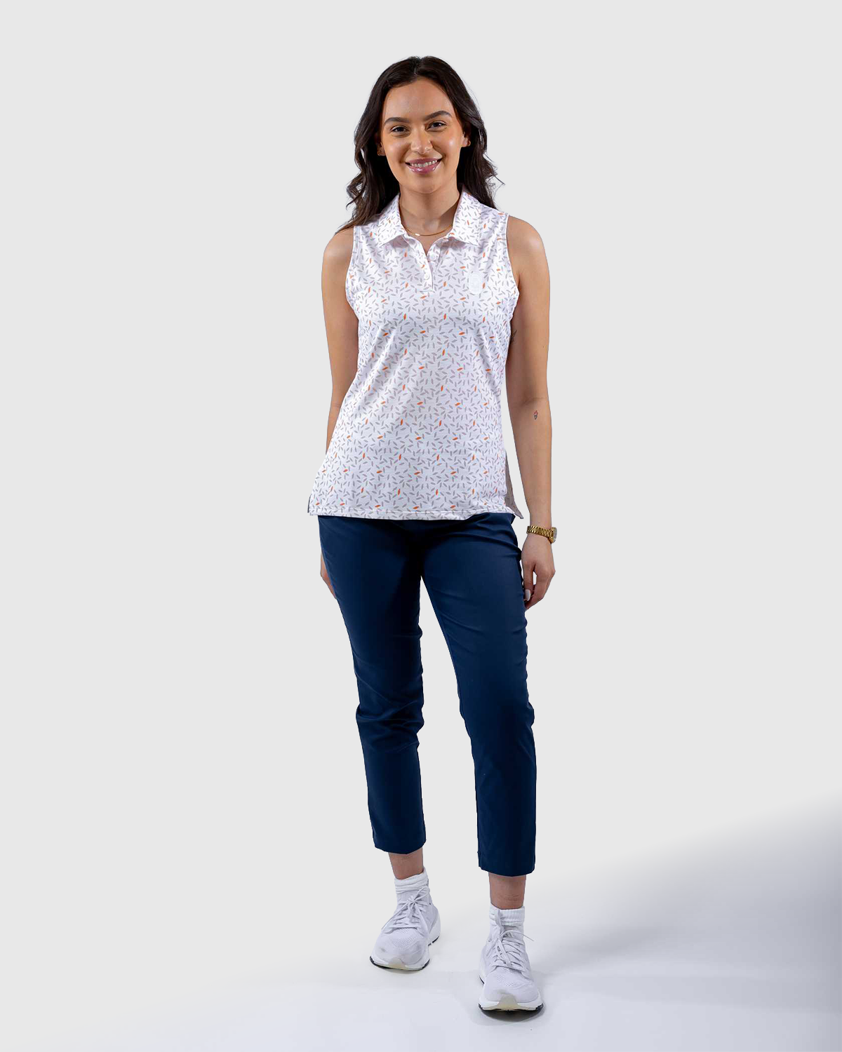 NFFC Adidas Golf Women's Ultimate365 White Ottoman Polo