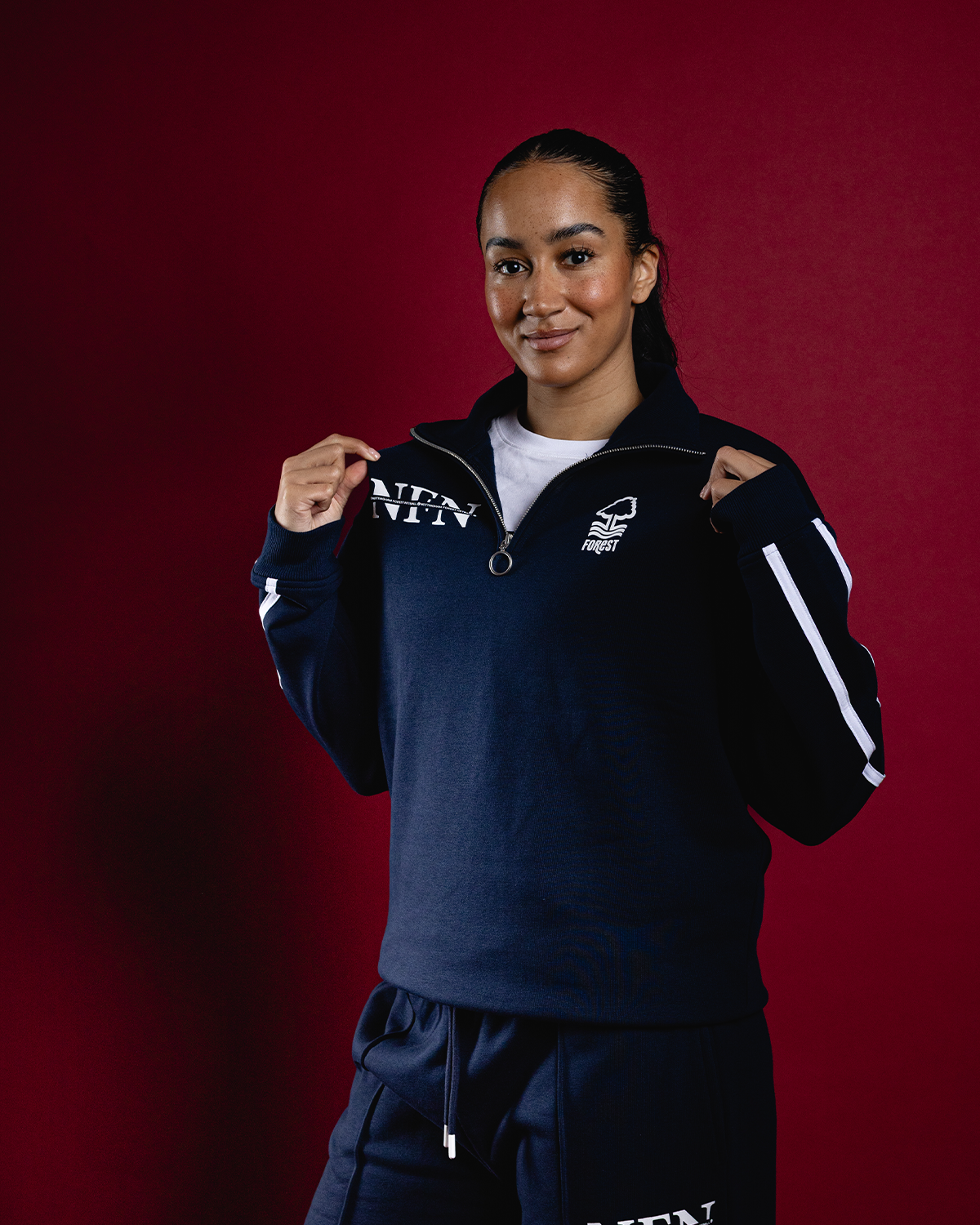 NFN Rest Day Navy 1/4 Zip Top