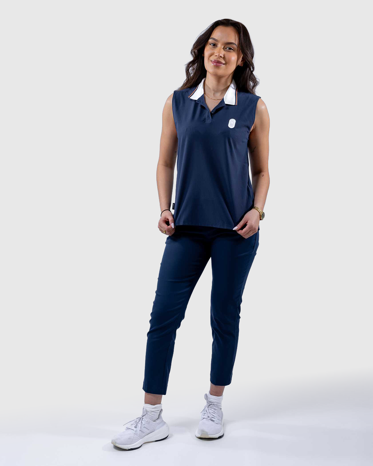 NFFC Adidas Golf Women's Navy Beyond Twist Knit Polo