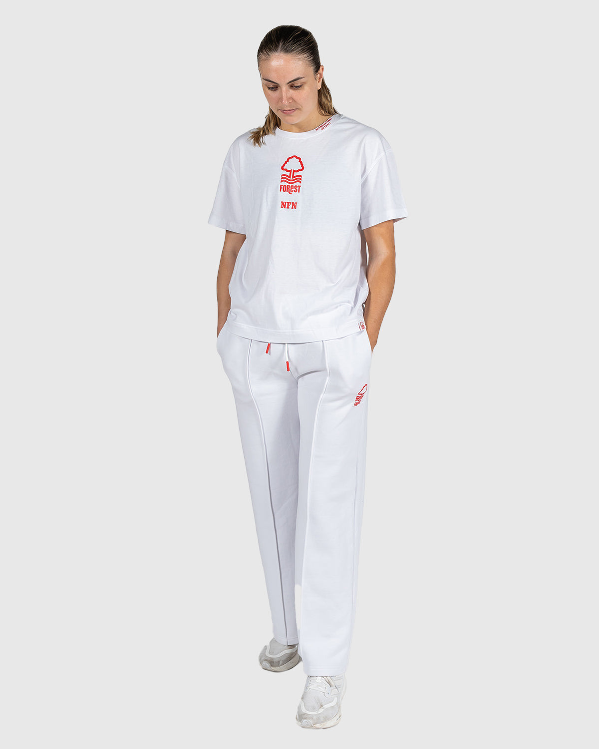NFN Women's White Wide Leg Jogger