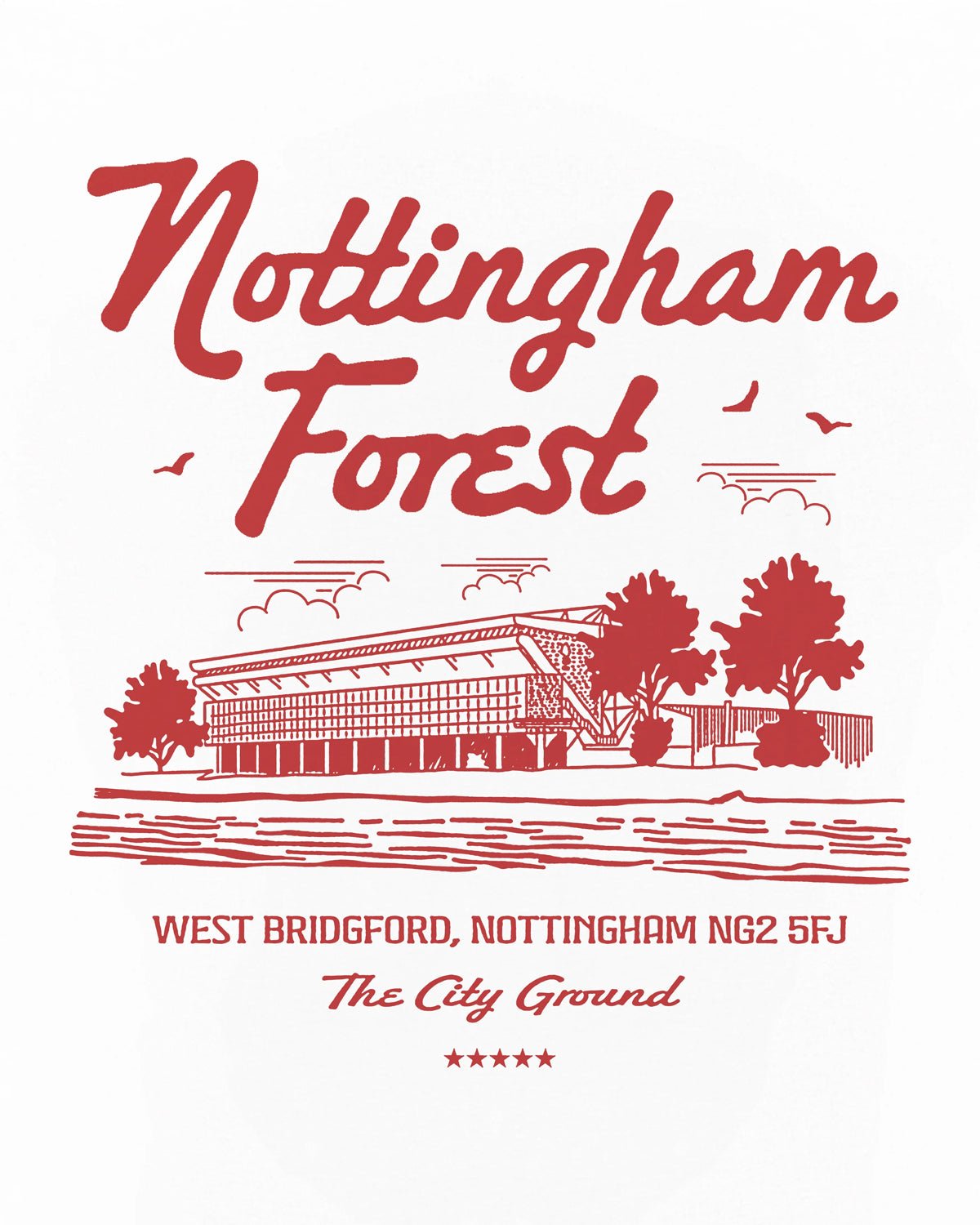 Art of NFFC White Motel T-Shirt - Nottingham Forest FC