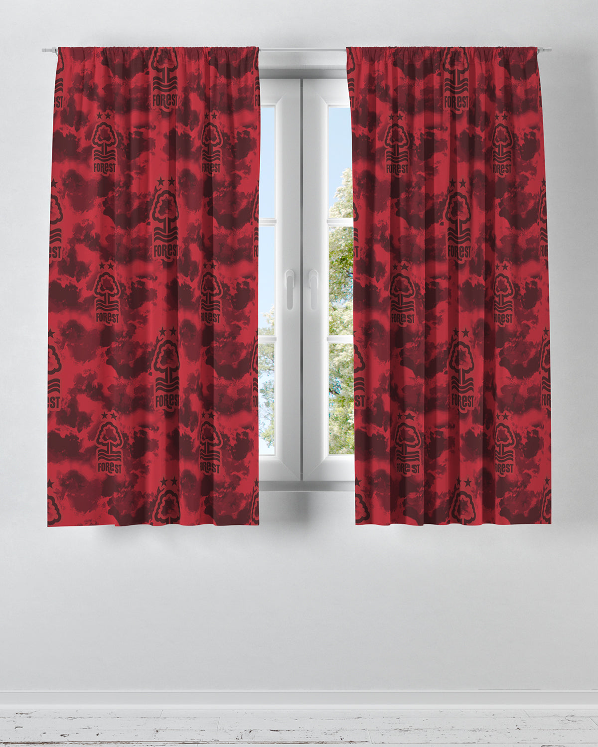NFFC Red Camo 72" Drop Curtains