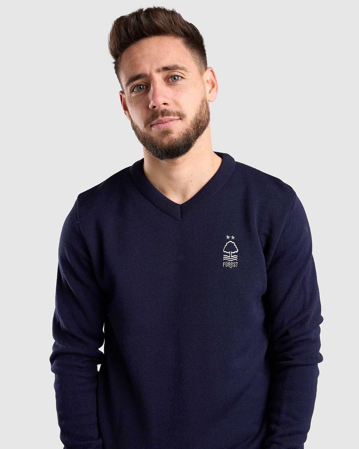 NFFC Navy Essential Knit V Neck