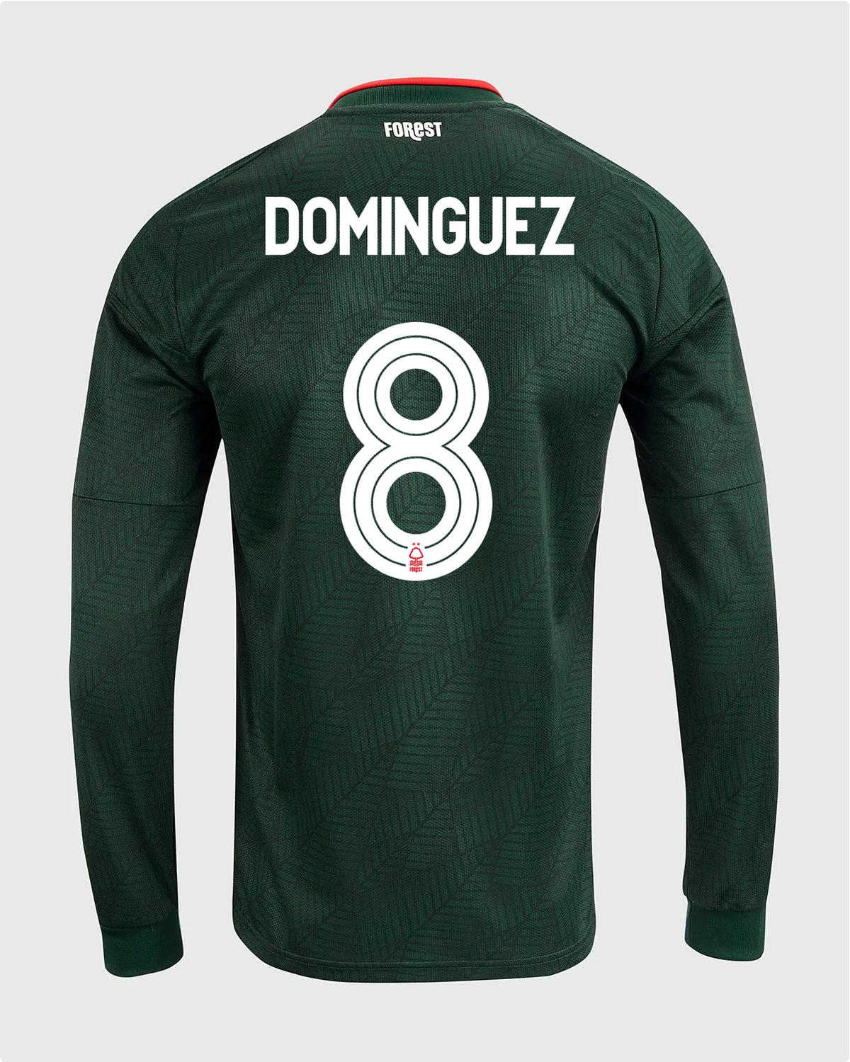 NFFC 26/27 Long Sleeve Away Shirt with Dominguez 8 NFFC Printing