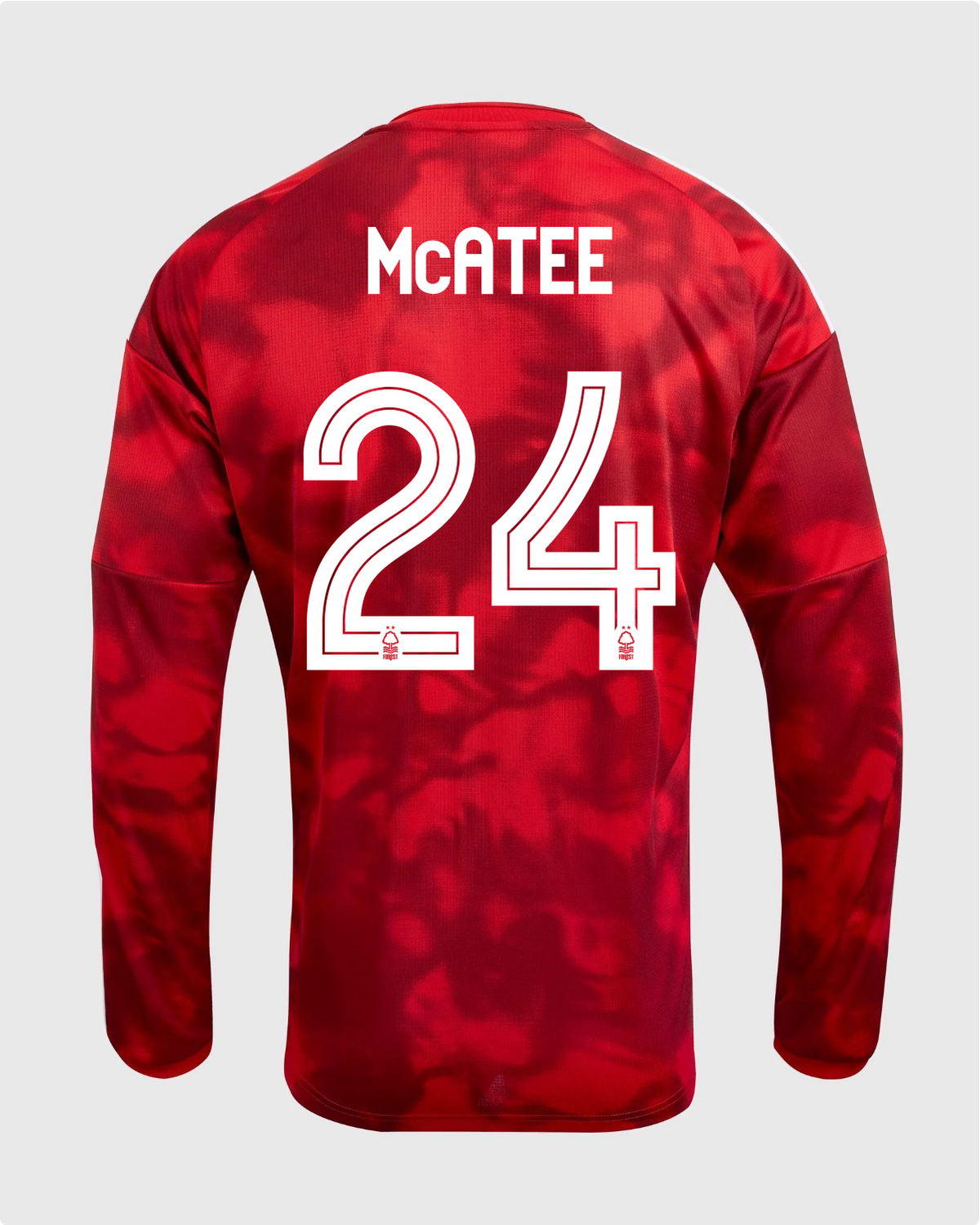 NFFC 26/27 Long Sleeve Home Shirt with McAtee 24 NFFC Printing